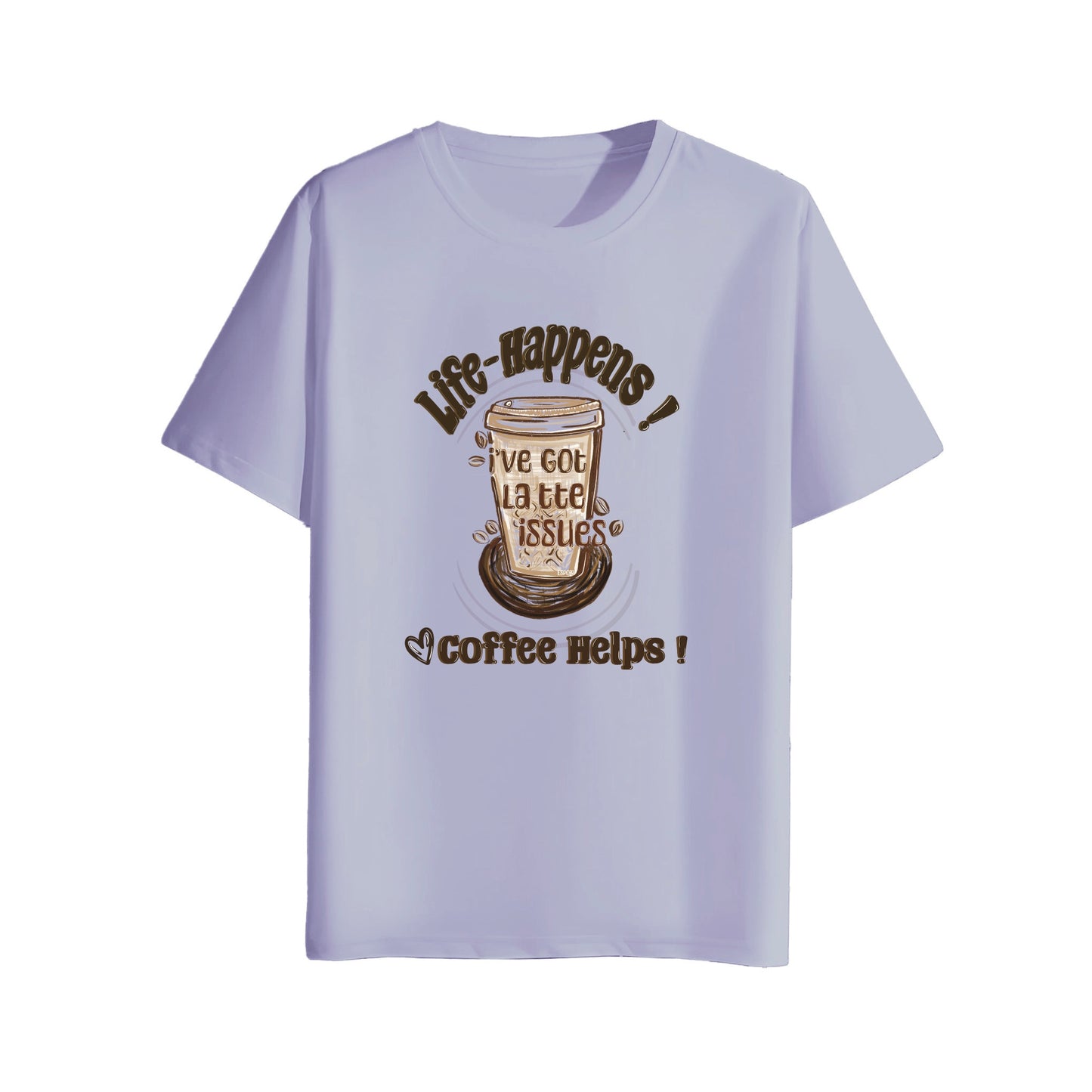 coffee helps Lavender t-shirt