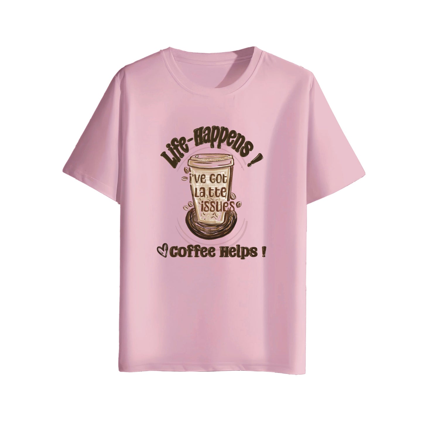 coffee helps pink t-shirt