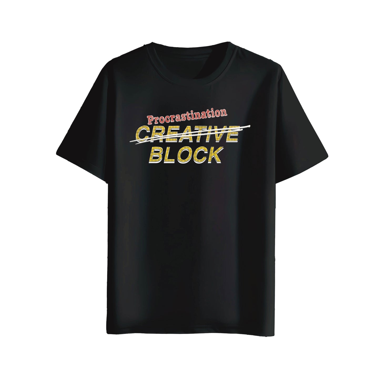 black creative block t-shirt