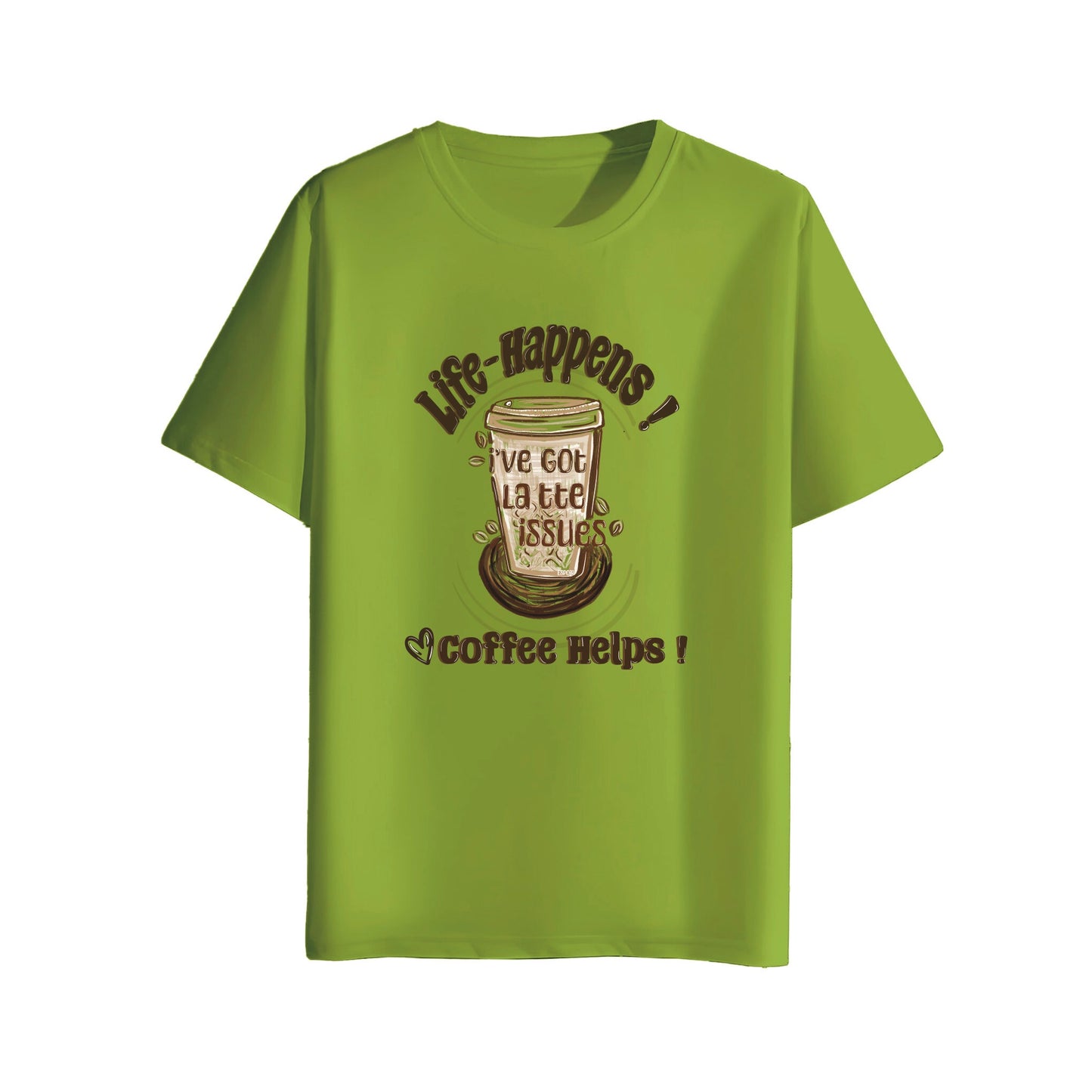 coffee helps parrot green t-shirt