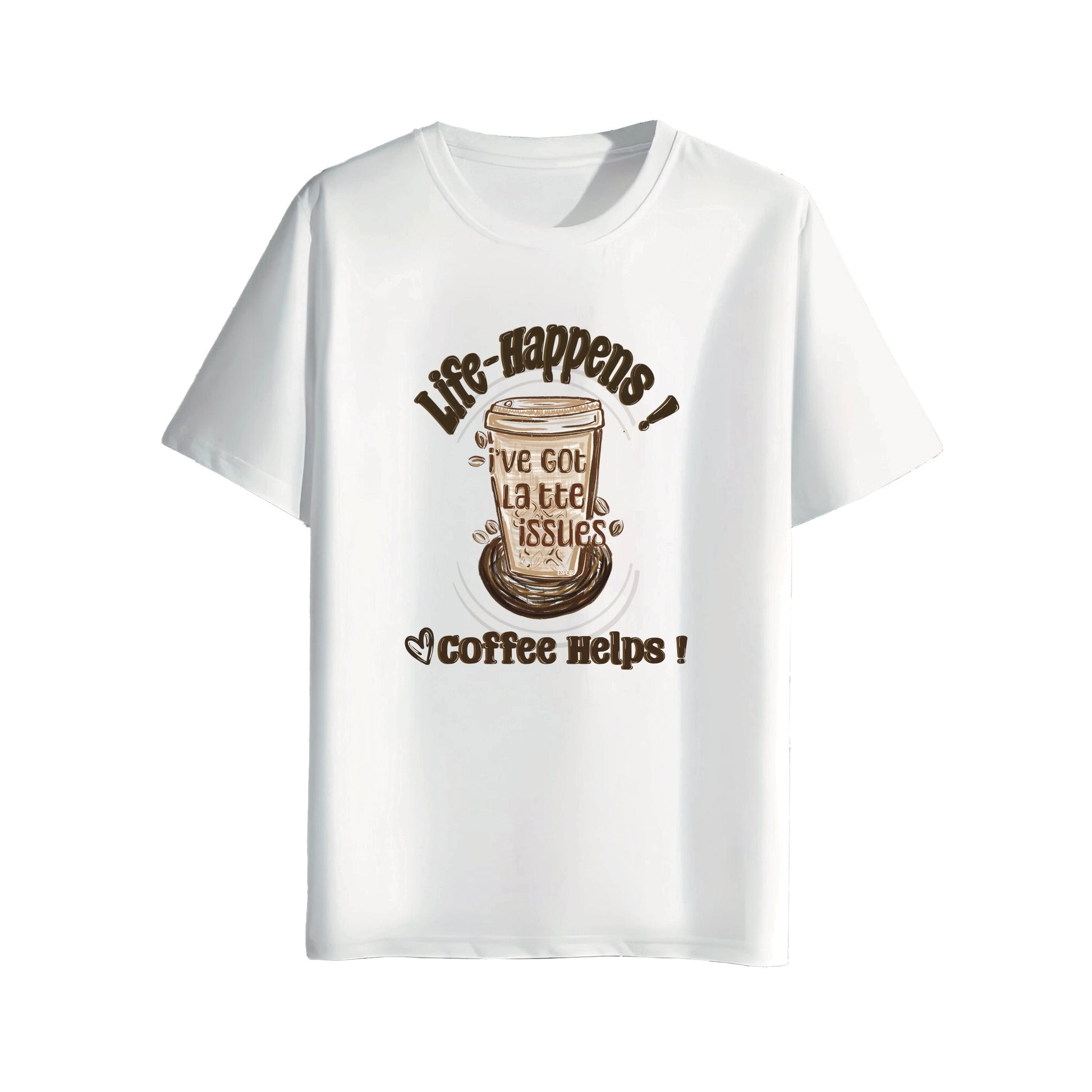 coffee helps white t-shirt