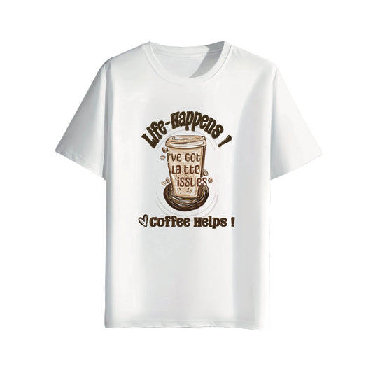 coffee helps white t-shirt