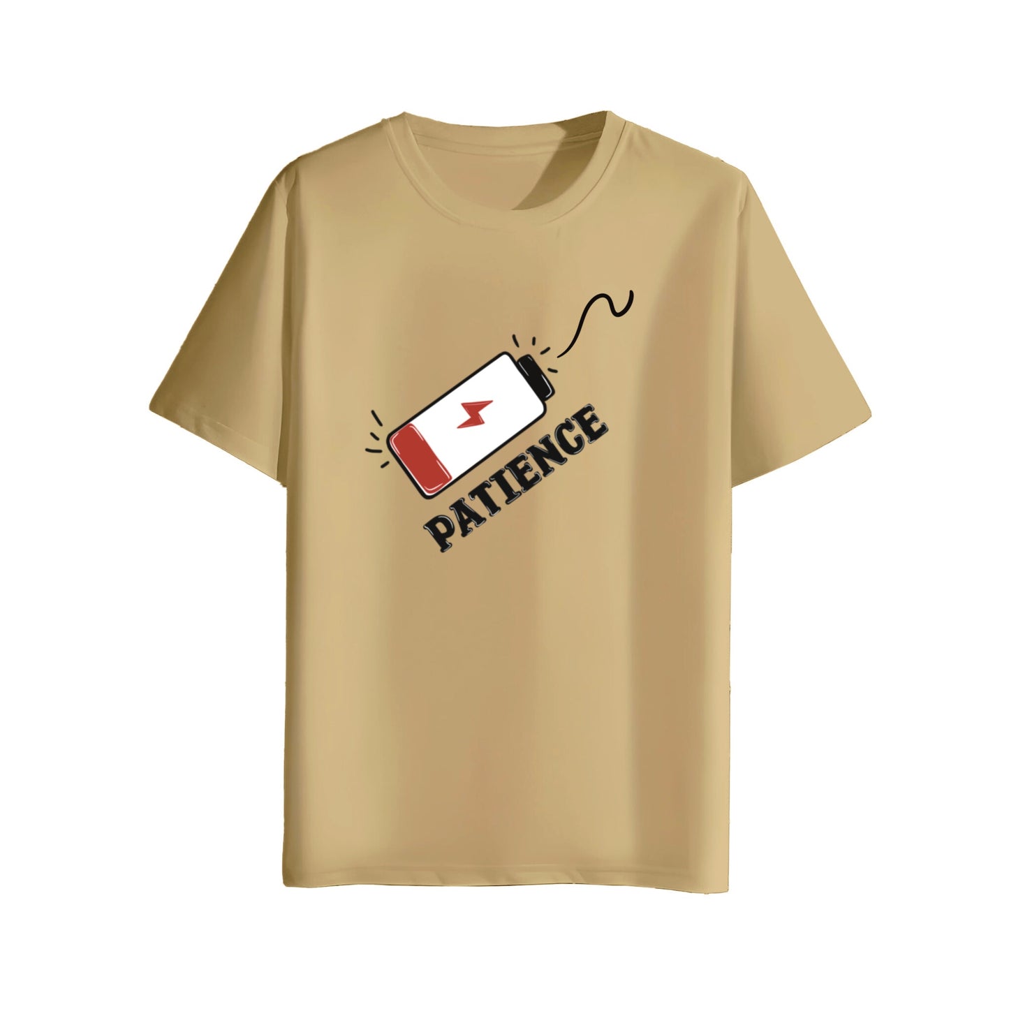 low patience beige t-shirt