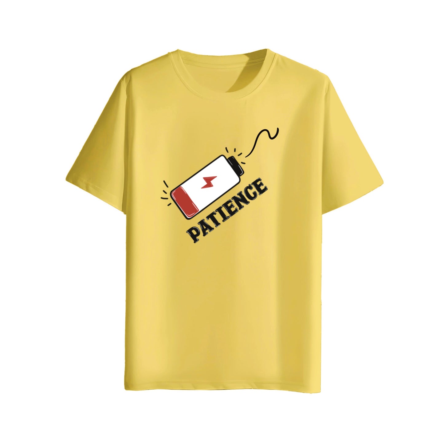 low patience light yellow  t-shirt