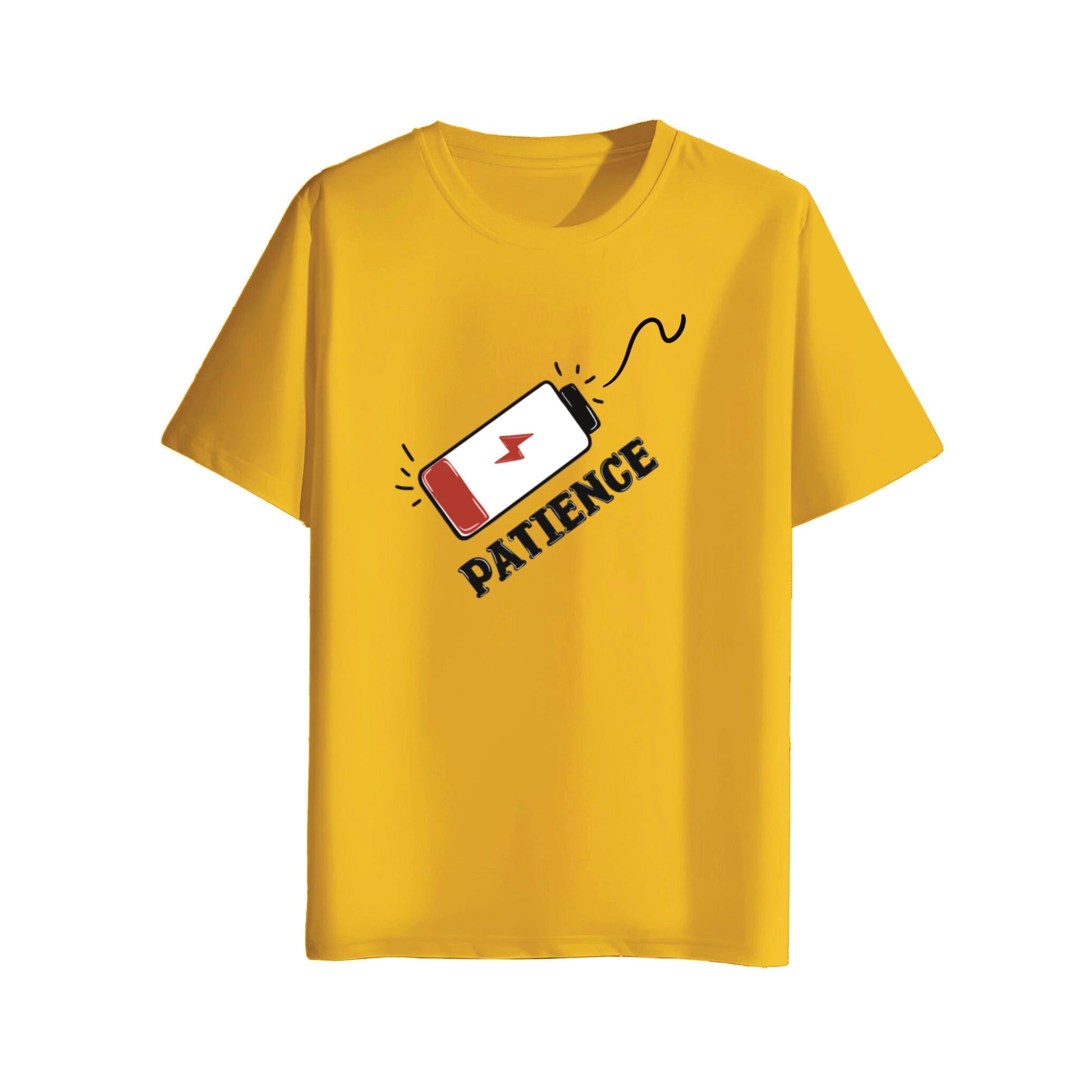 low patience mustard yellow t-shirt