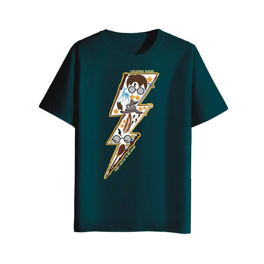 petrol blue t-shirt with harry potter design
