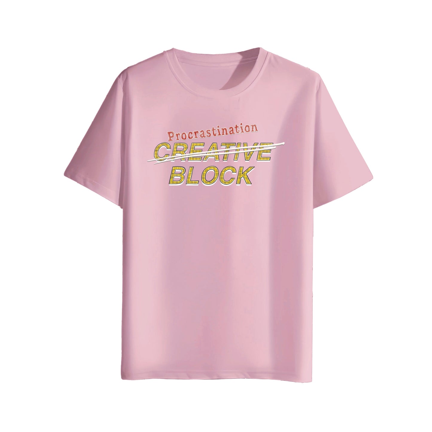 pink creative block t-shirt