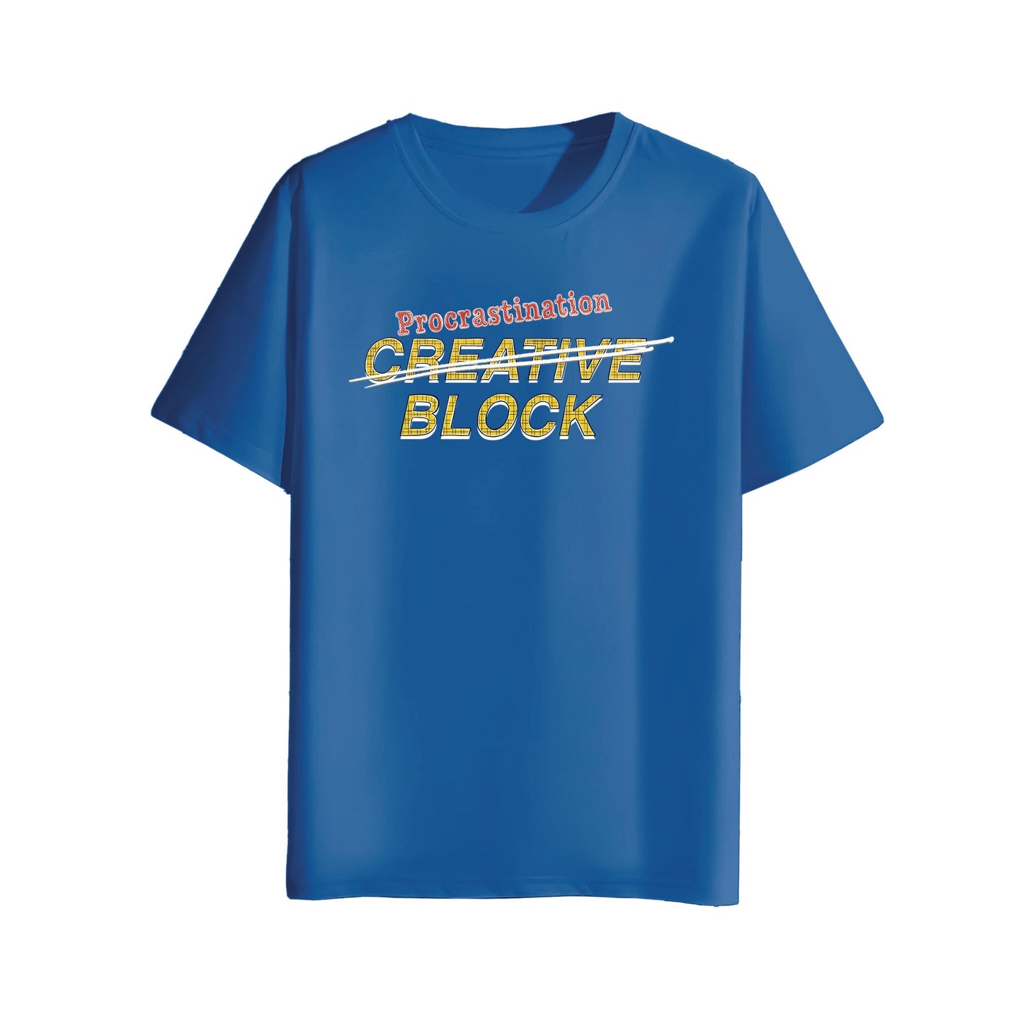 royal blue creative block t-shirt